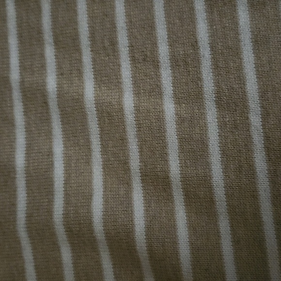 Michael Kors tan and white striped sweater size large - Picture 3 of 4